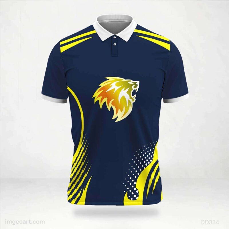 Navy and Yellow Lion Jersey design