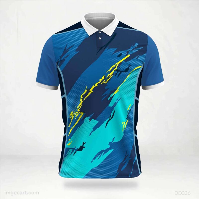 Blue Brushstroke Jersey design