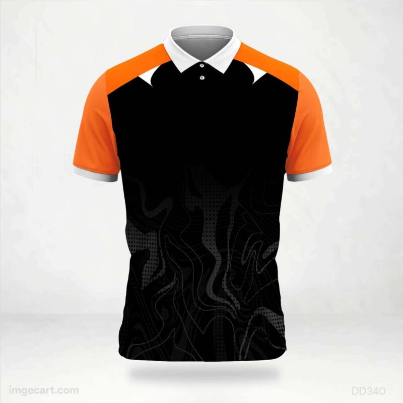 Black and Orange Abstract Jersey design