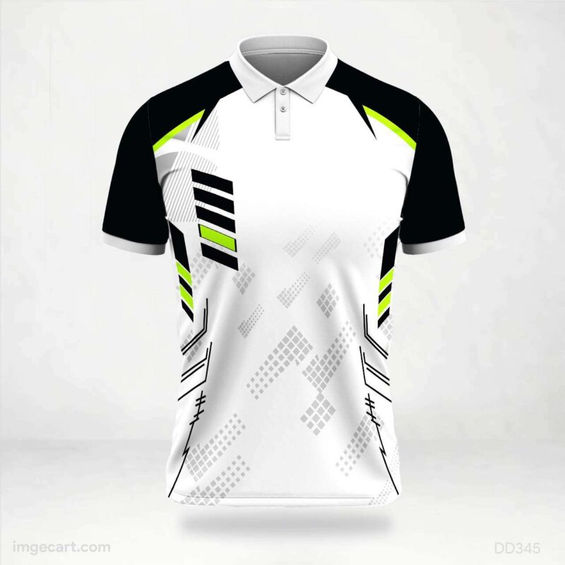 Black White and Green Jersey design