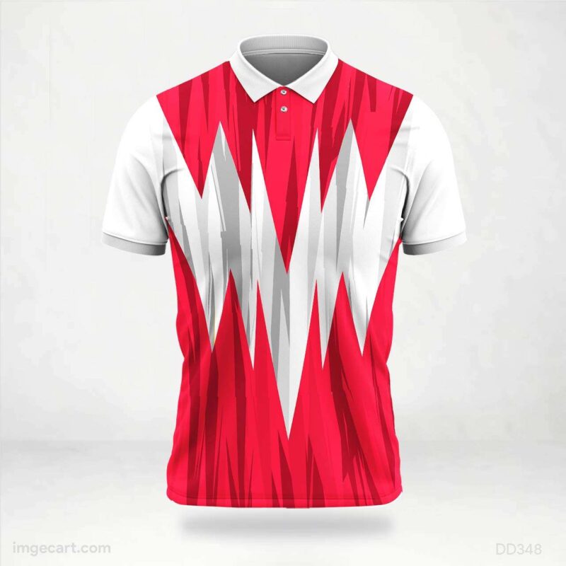 Red and White Spike Jersey design