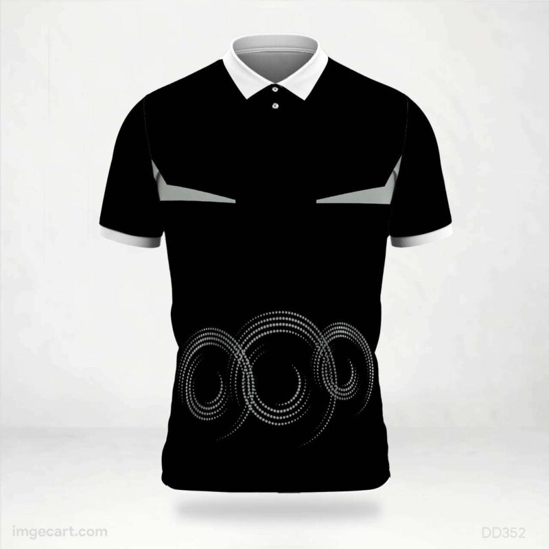 Black and Grey Swirl Jersey design