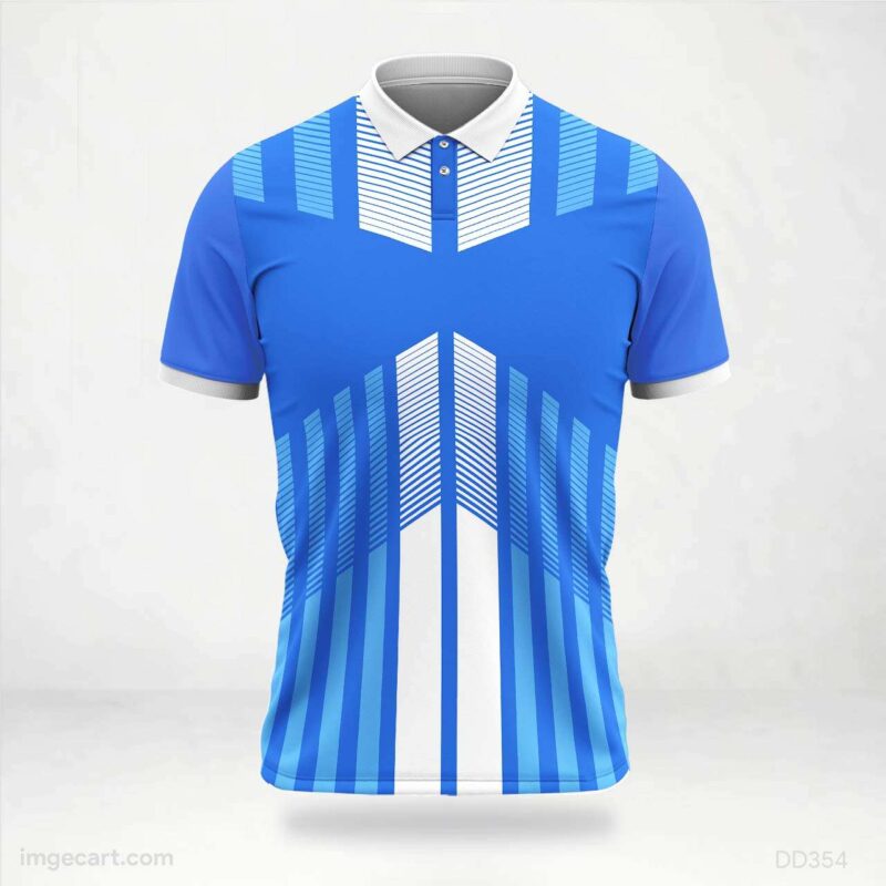 Blue and White Stripe Jersey design