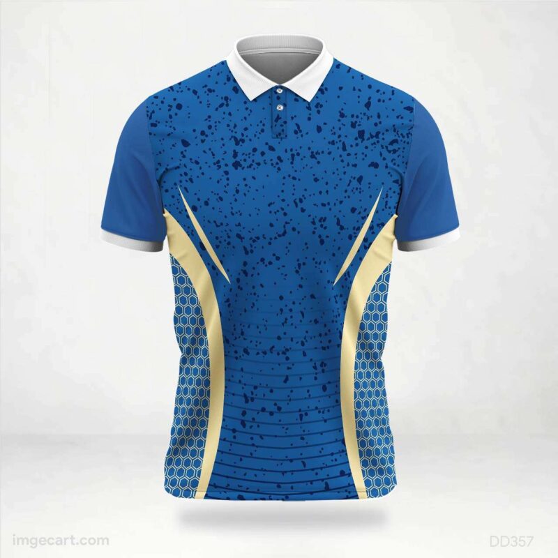 Blue and Gold Abstract Jersey design