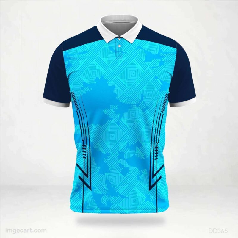 Blue Abstract Pattern Jersey
