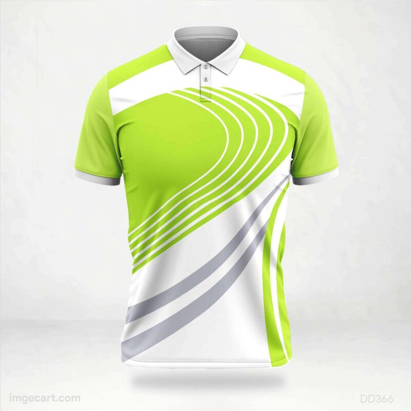 Lime Green and White Curve Jersey