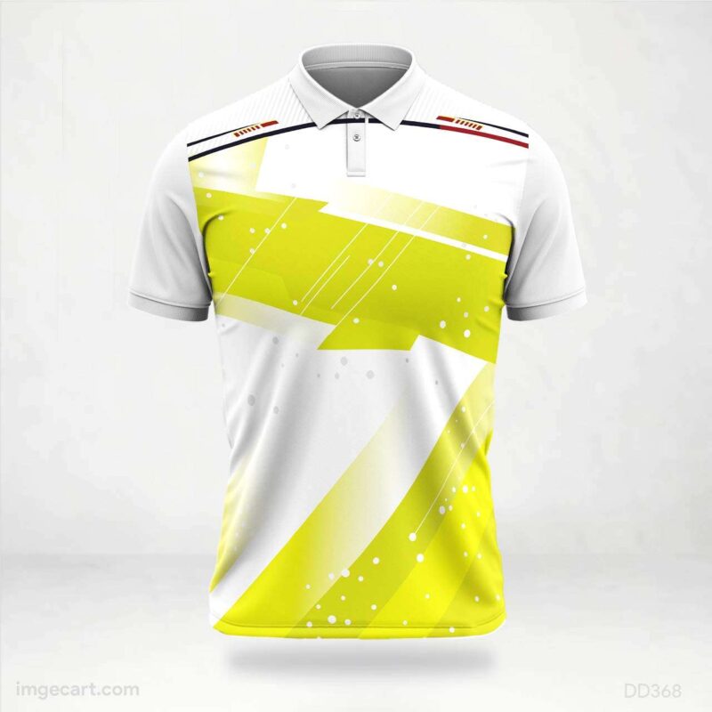 White and Yellow Abstract Jersey