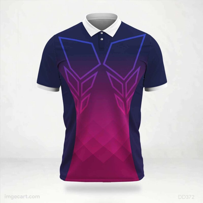 Navy and Pink Gradient Jersey