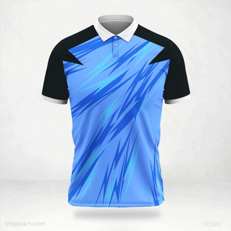 Dark Blue and Black Abstract Jersey