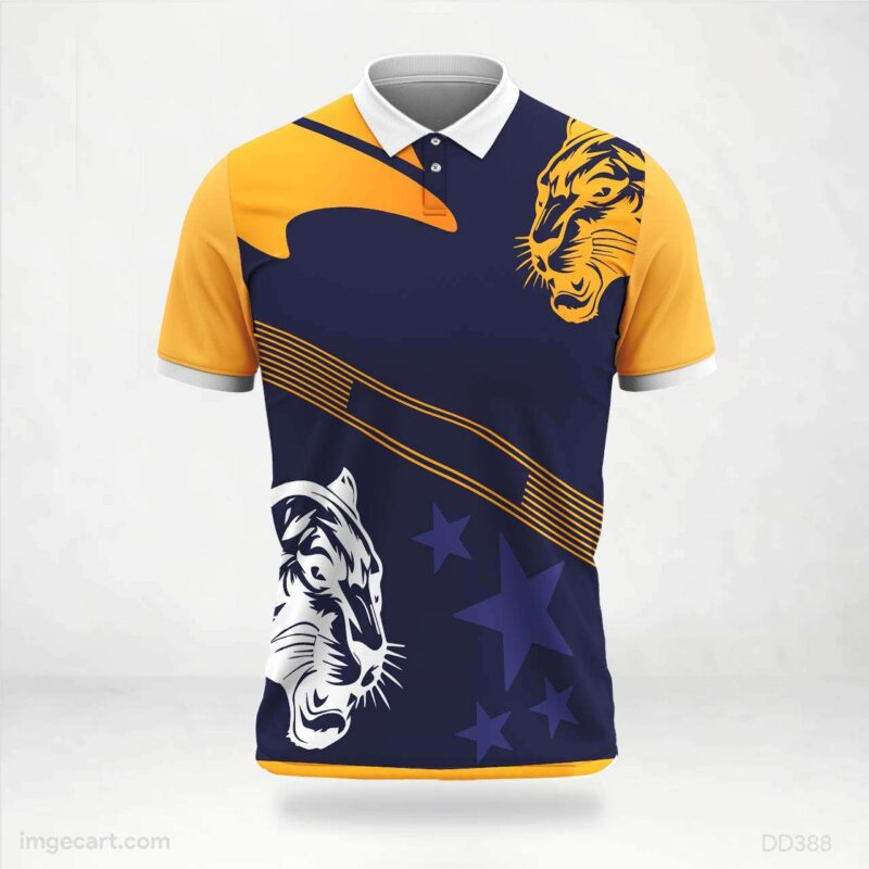 Blue and Yellow Lion Jersey