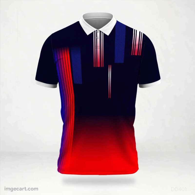 Royal Blue to Red Gradient Jersey