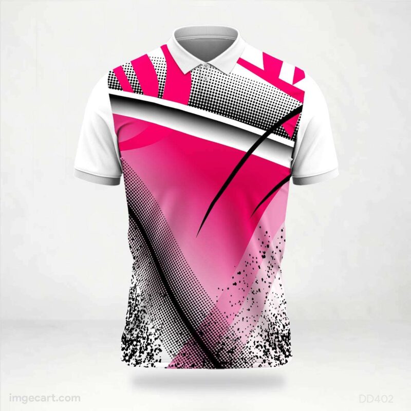 Pink Black and White Abstract Jersey