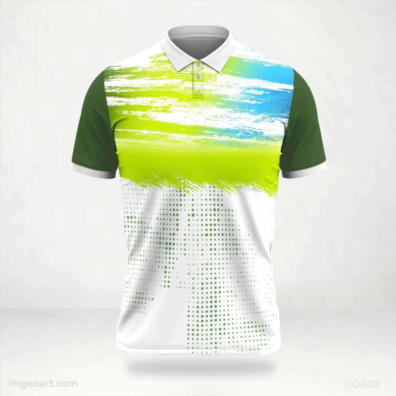 Green and Blue Gradient Jersey Design