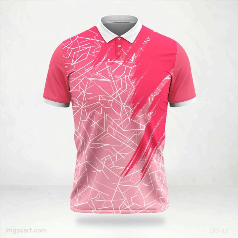 Pink and White Abstract Jersey Design