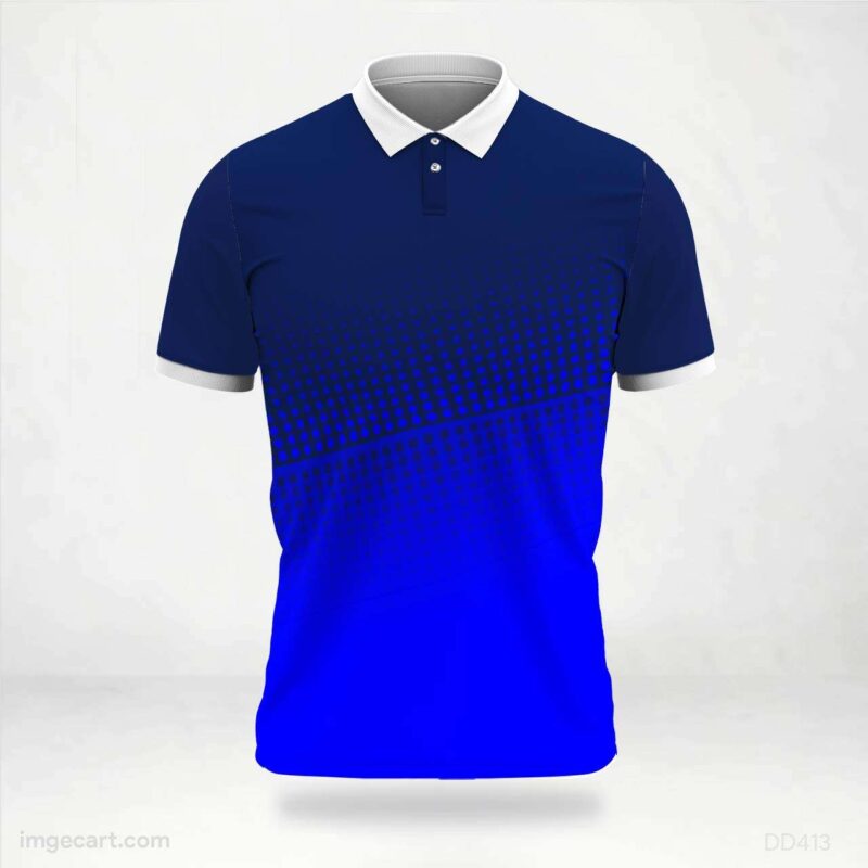 Dark to Light Blue Gradient Jersey Design