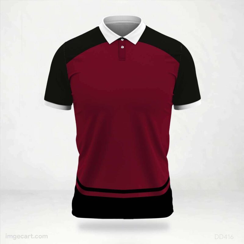 Maroon and Black Panel Jersey Design