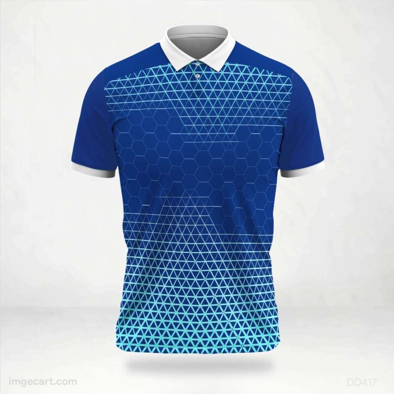 Blue Hexagon Fade Jersey Design