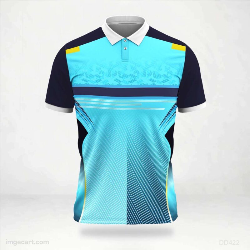 Light Blue and Navy Jersey Design