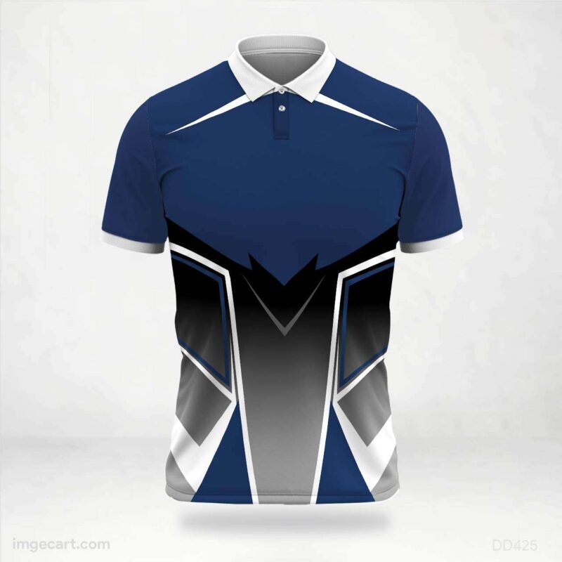 Abstract Blue and Grey Jersey Design
