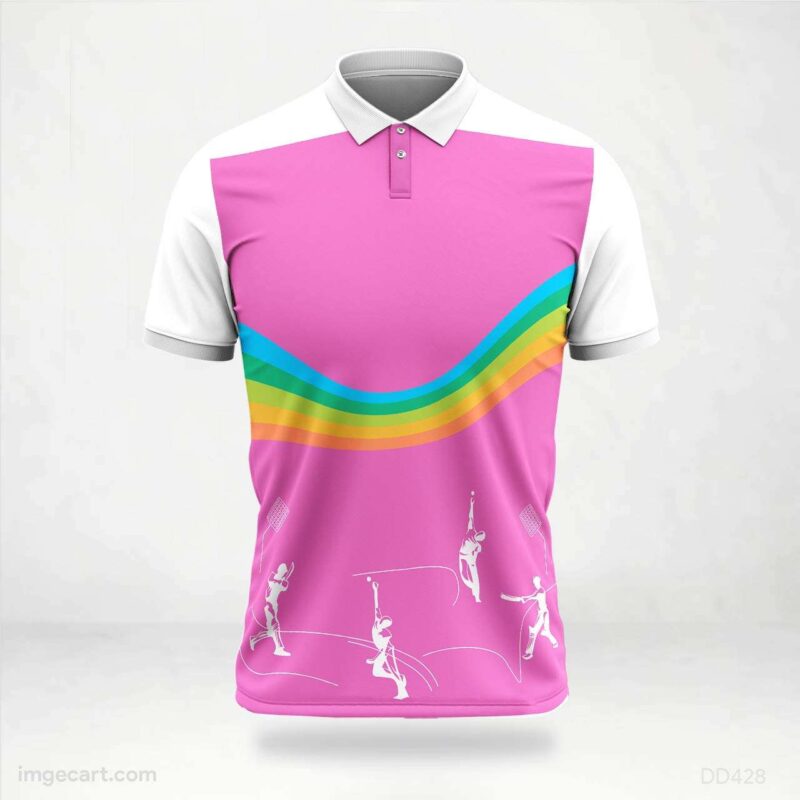 Pink Tennis Player Jersey Design