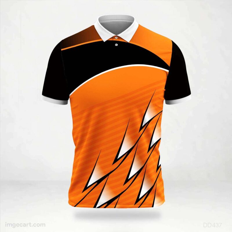 Orange and Black Lightning Jersey Design
