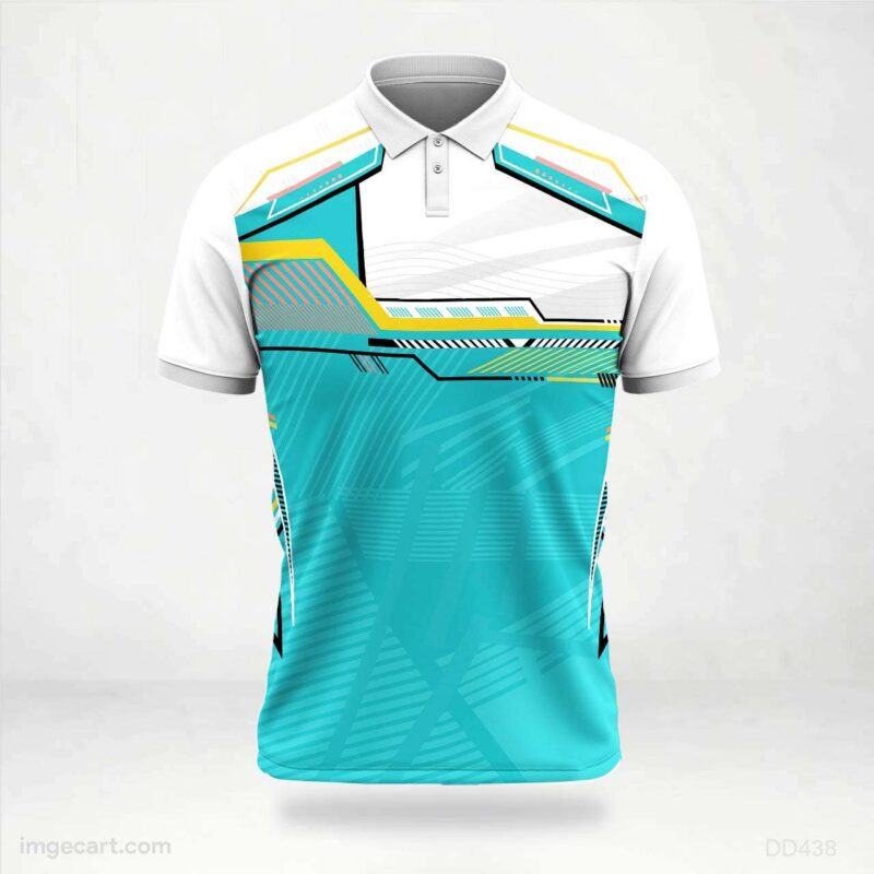Teal and Yellow Tech Jersey Design