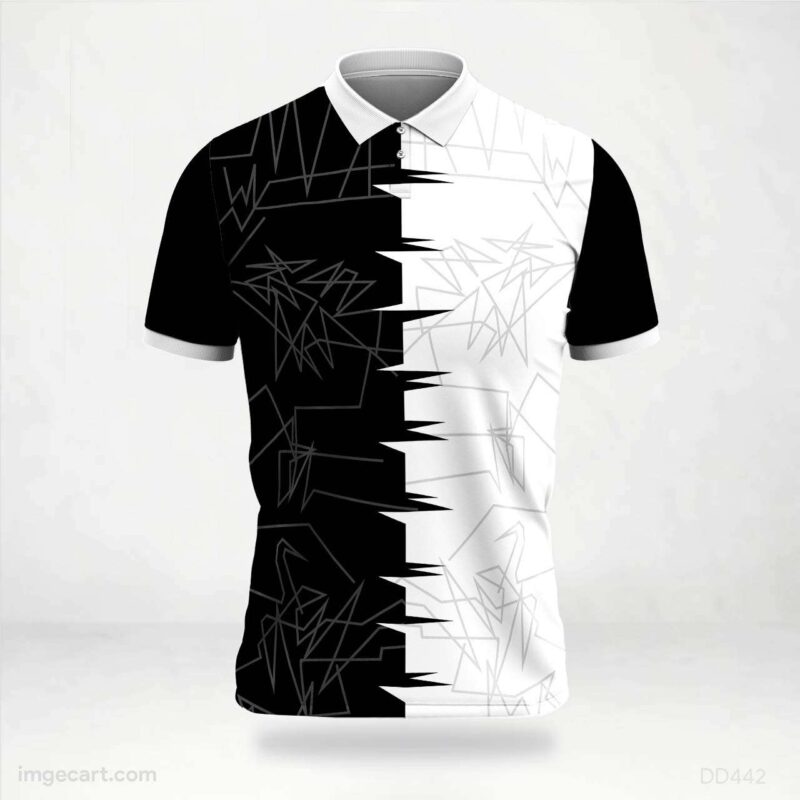 Black and White Split Jersey Design