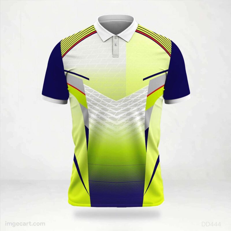 Yellow and Blue Dynamic Jersey Design