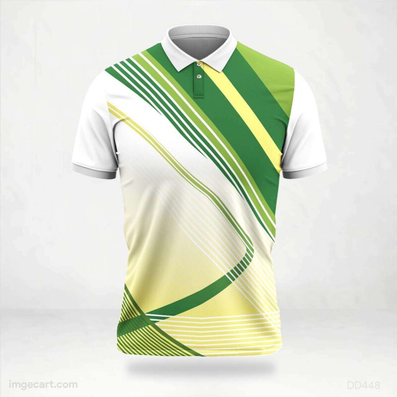 Green and Yellow Stripes Jersey Design