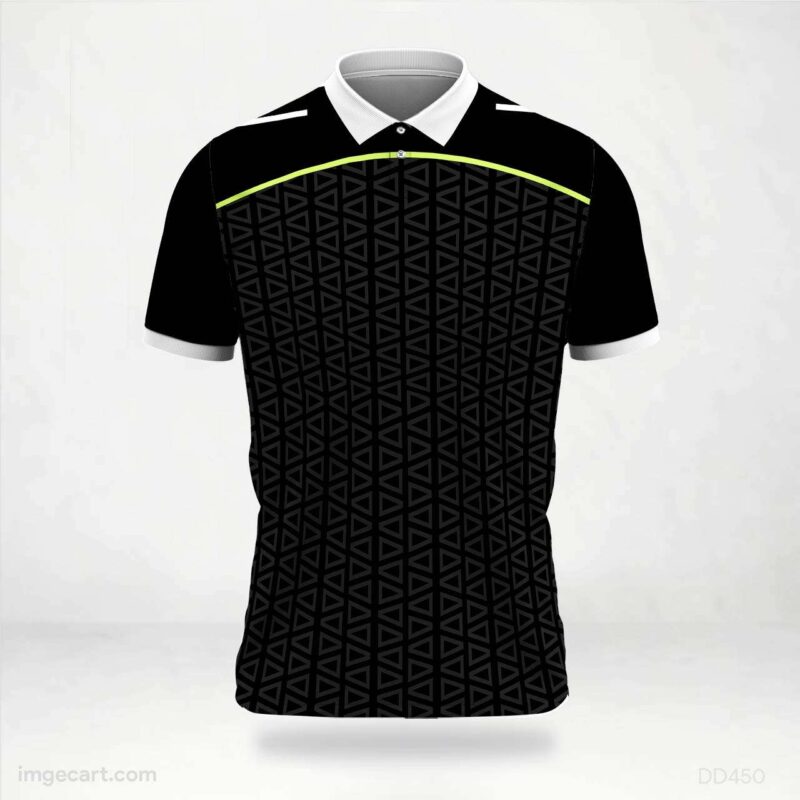 Black Triangle Pattern Jersey Design