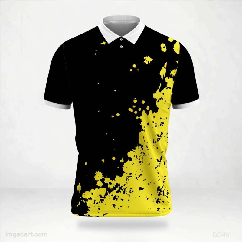 Black and Yellow Splatter Jersey Design
