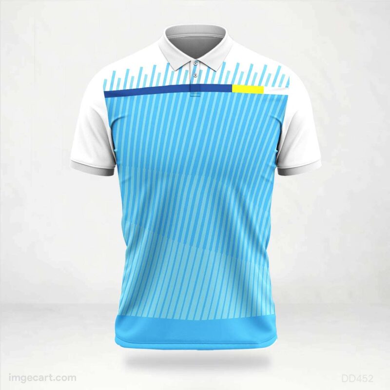 Blue Diagonal Stripes Jersey Design