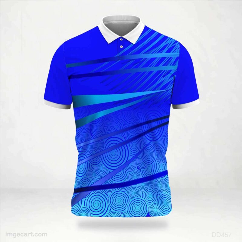 Blue Swirl Pattern Jersey Design