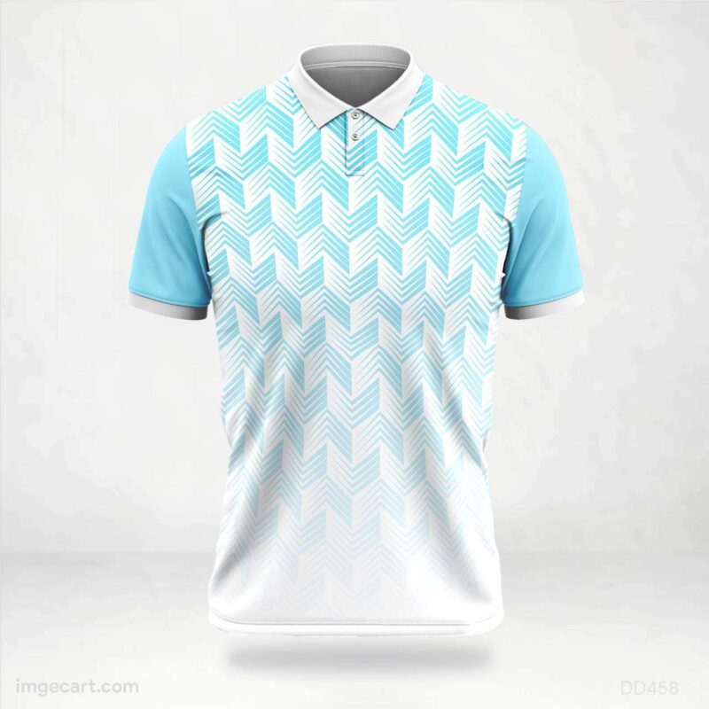 Light Blue Chevron Jersey Design