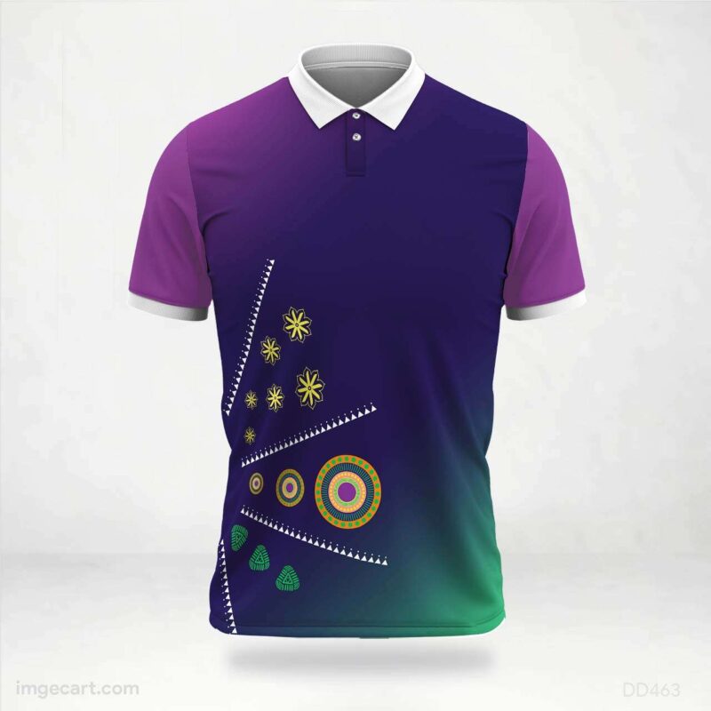 Purple and Green Tribal Jersey Design