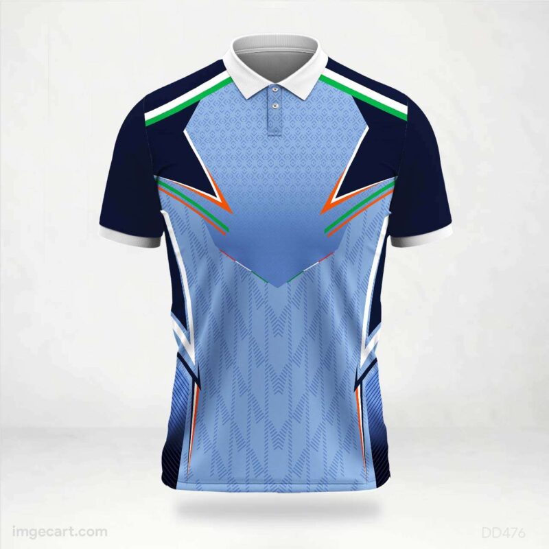 Blue and Black Modern Graphic Jersey Design