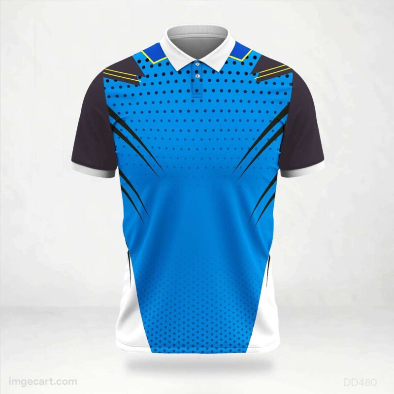 Blue and Black Modern Graphic Jersey Design