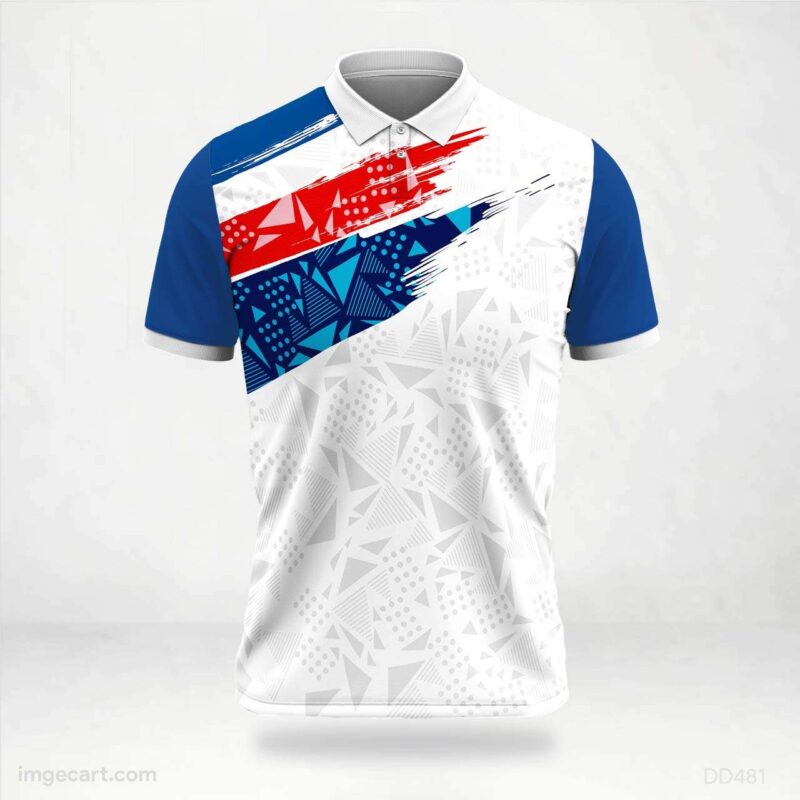 White and Yellow Lightning Graphic Jersey Design