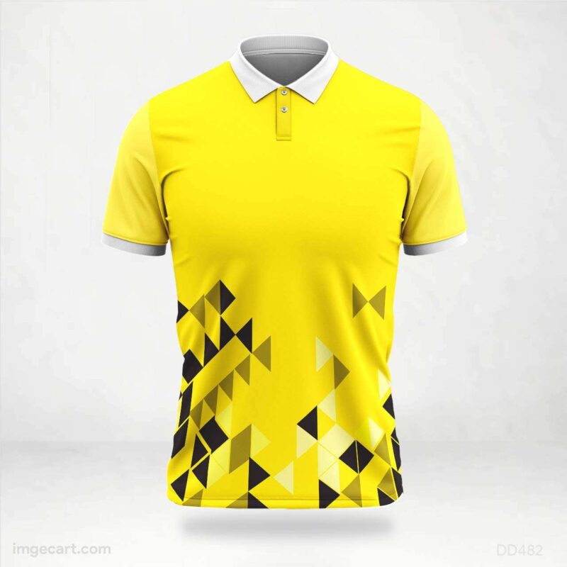 Yellow and Blue Gradient Racing Stripe Jersey Design