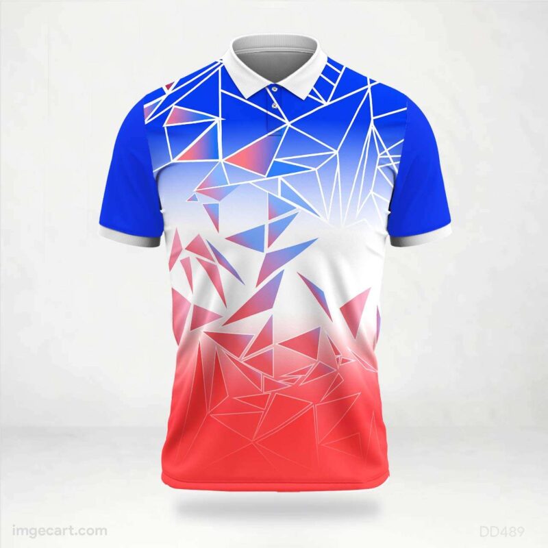 Navy and Light Blue Dots Jersey Design