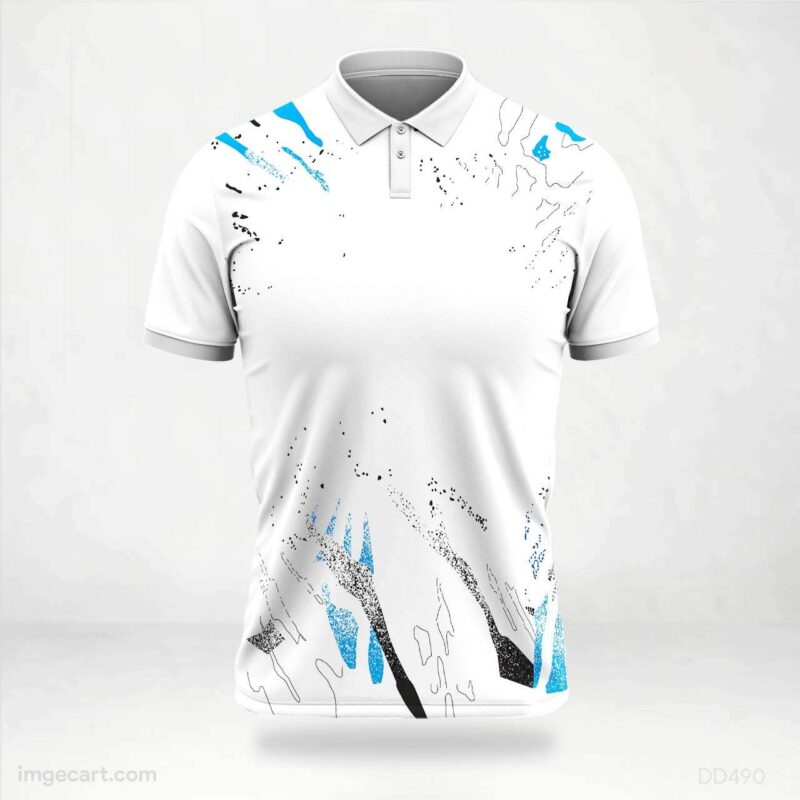 Orange Black and Blue Jersey Design