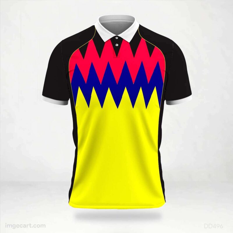Red Blue Yellow Jersey Design