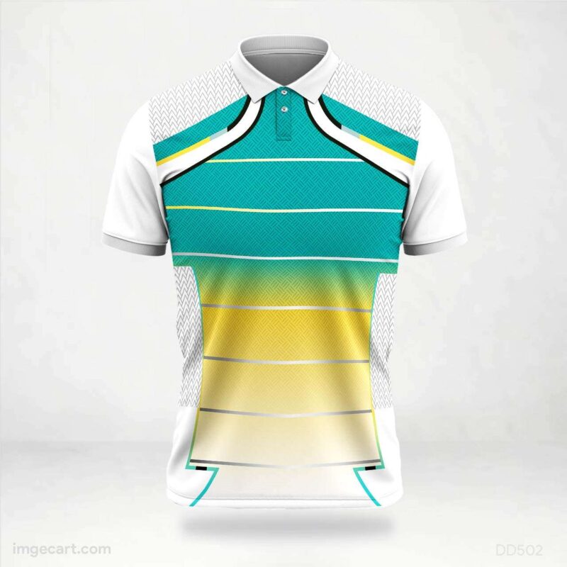 Teal and Yellow Gradient Jersey Design