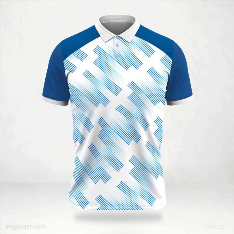 Blue and White Pattern Jersey Design