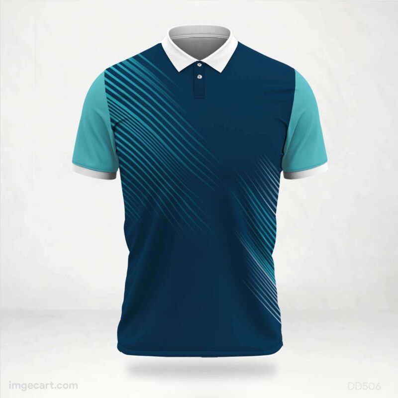Dark and Light Blue Stripes Jersey Design