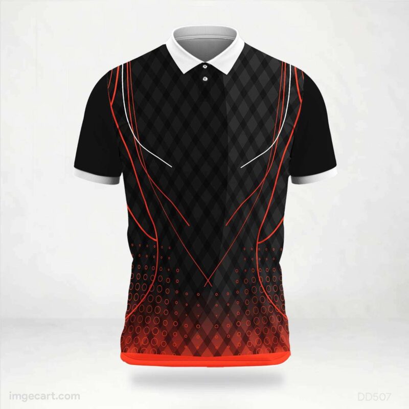 Black and Red Pattern Jersey Design