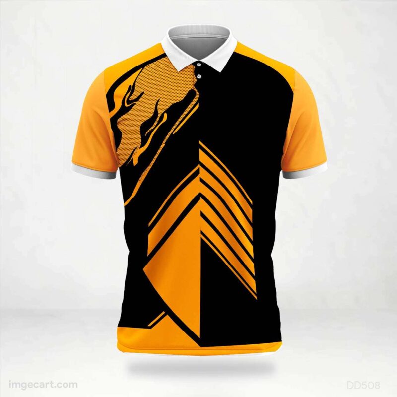 Black and Orange Graphic Jersey Design