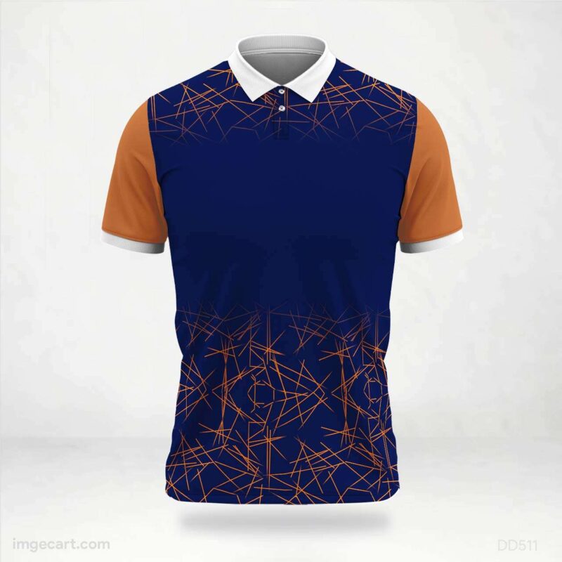 Blue and Orange Lines Jersey Design
