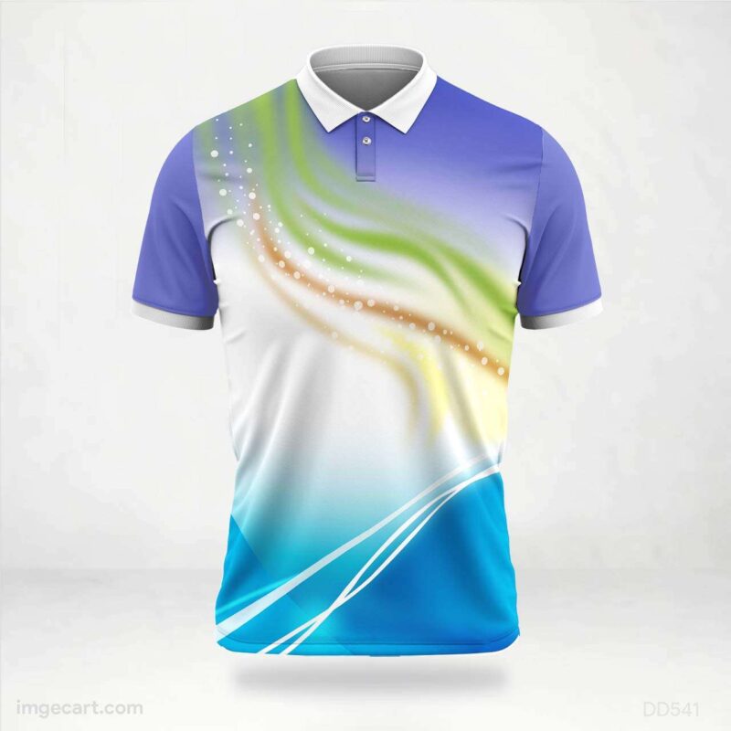 Purple and Teal Graphic Jersey Design