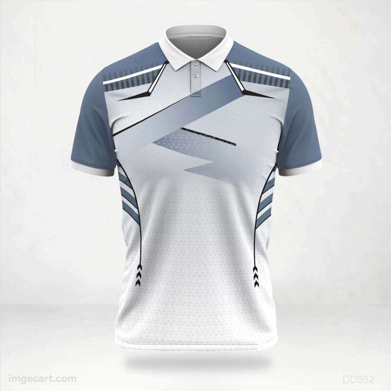 White Pink and Blue Abstract Jersey Design
